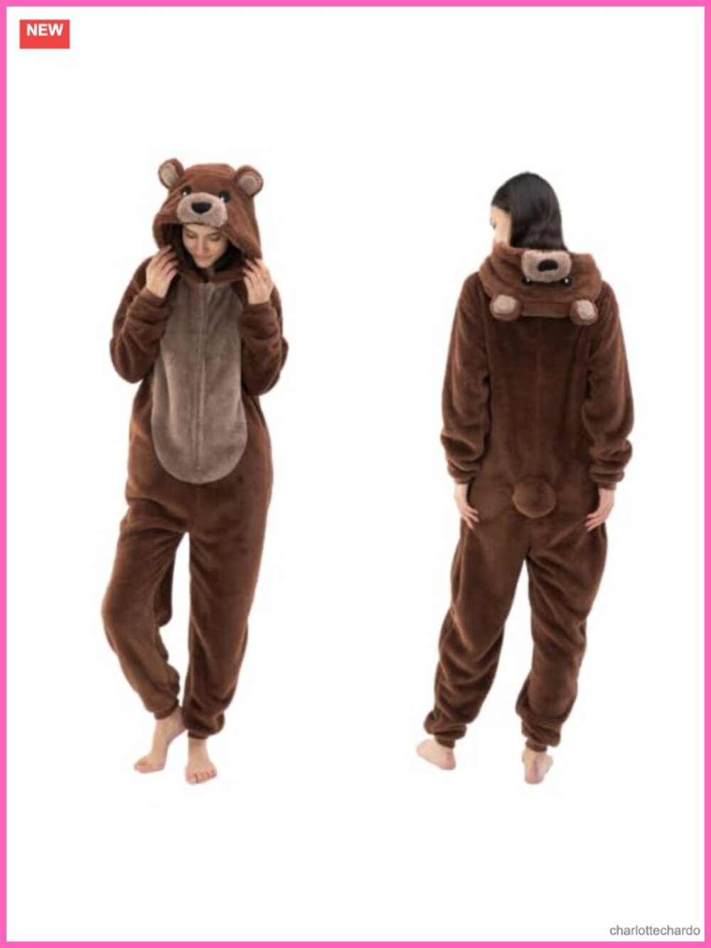 Snug Fit Unisex Adult Onesie Pajamas Flannel Cosplay Animal One Piece Costume